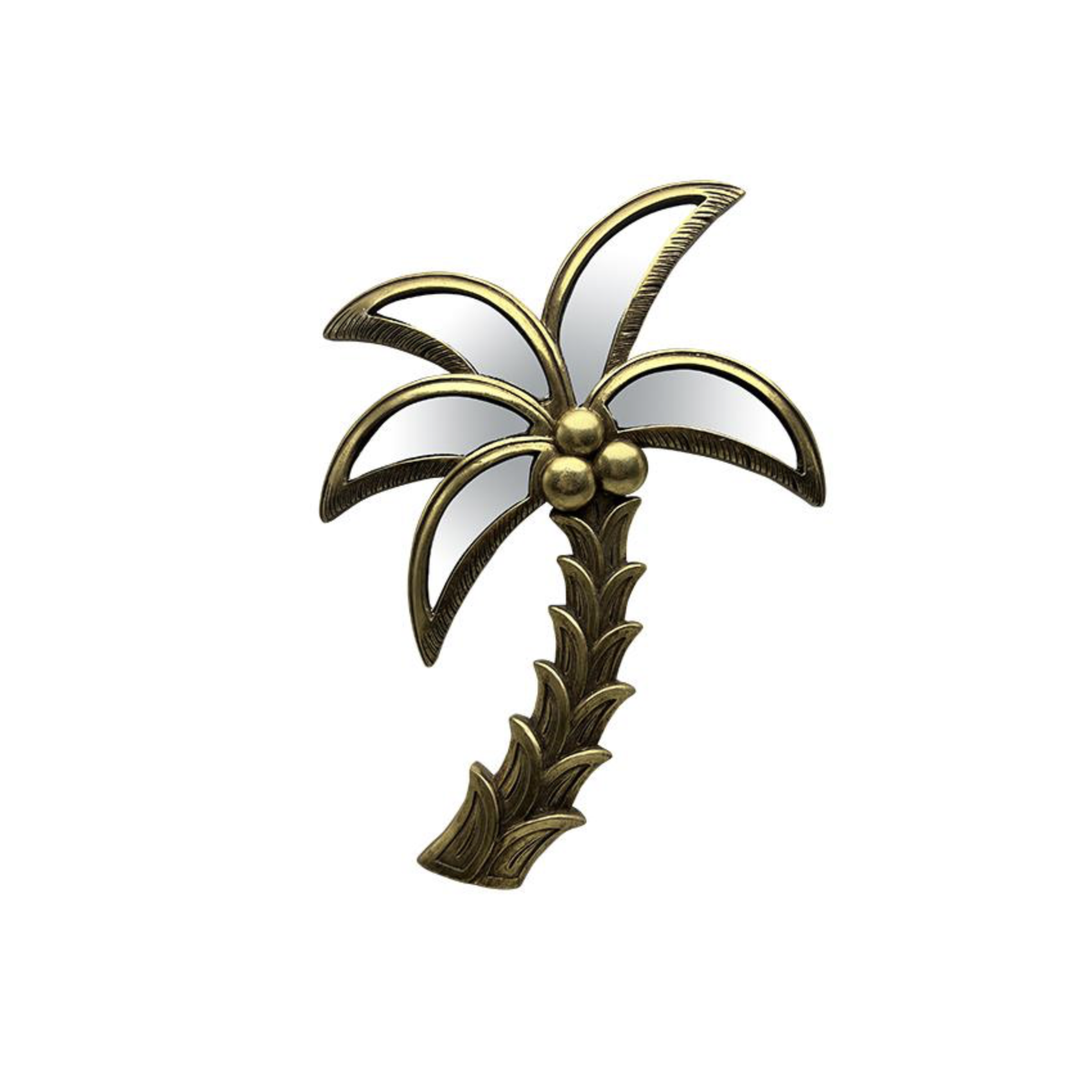 Miroir mural palmier doré style tropical chic décoration murale exotique