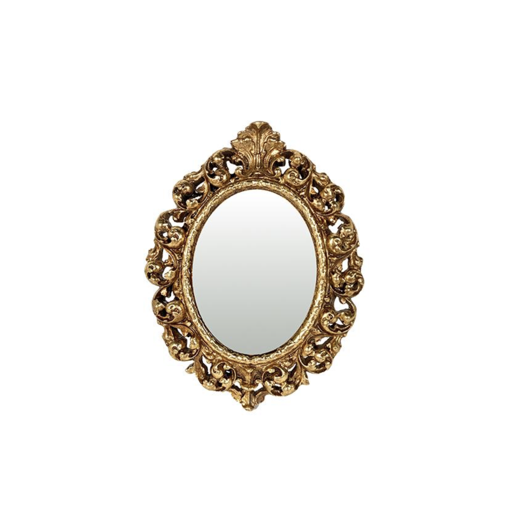 petit miroir mural ancien doré ovale style baroque décoration murale