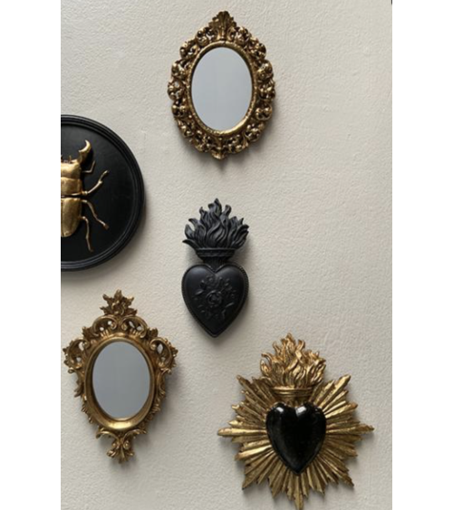 miroir mural vintage doré décoration intérieure chic