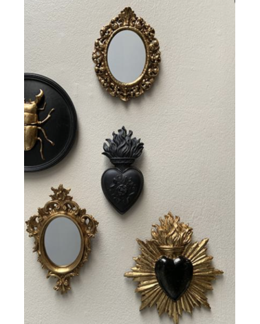 miroir mural vintage doré décoration intérieure chic