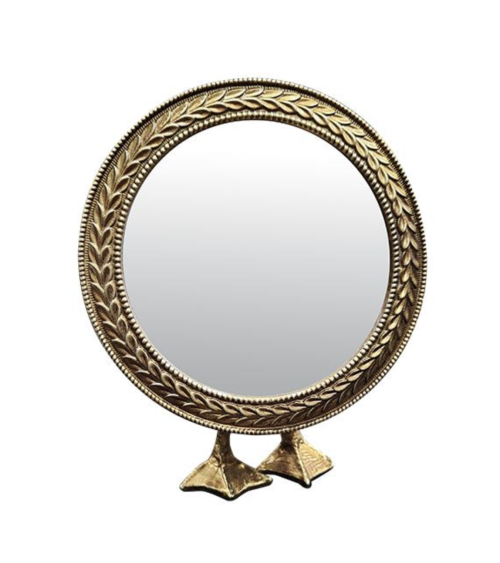 miroir à poser doré canard rond décoration vintage élégante