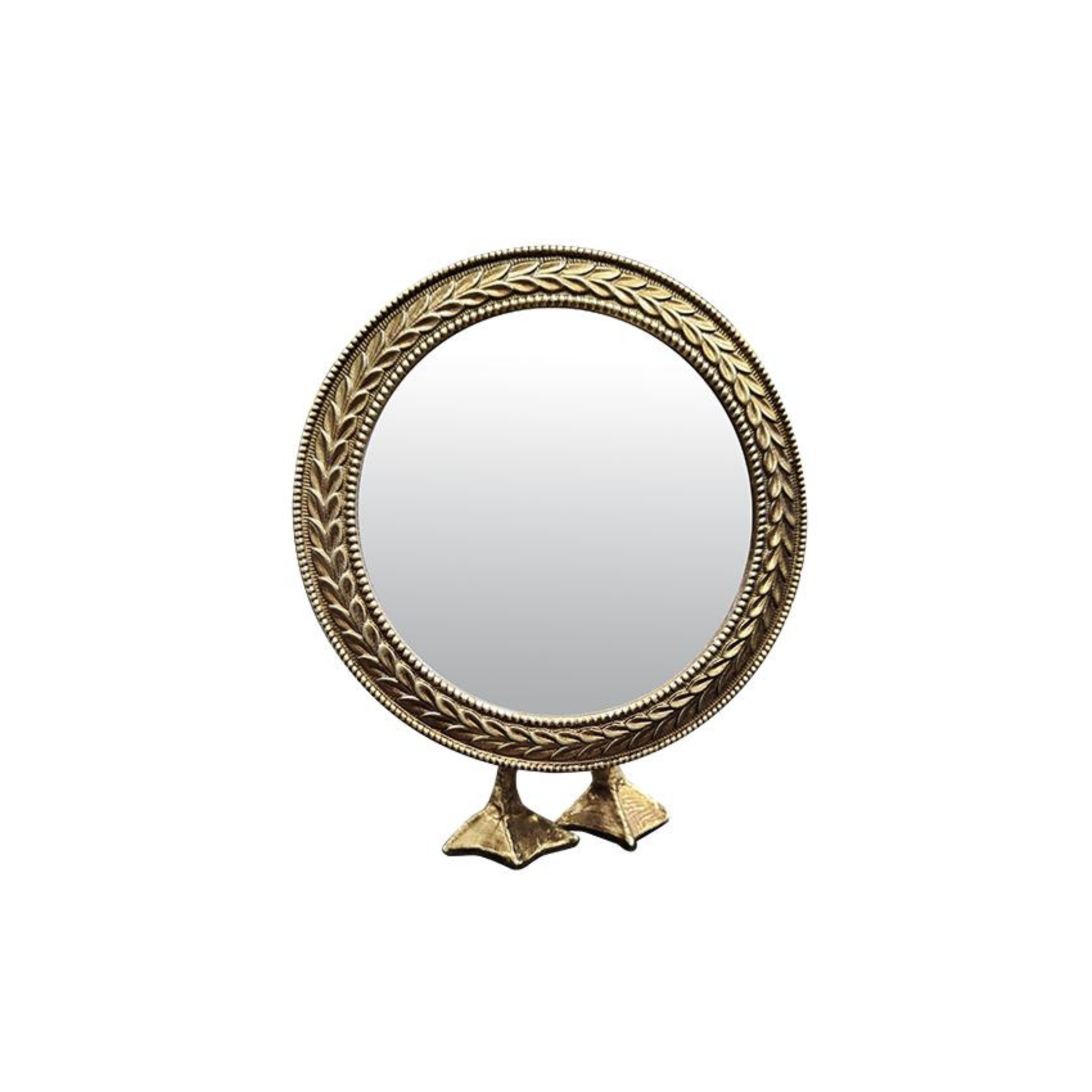 miroir à poser doré canard rond décoration vintage élégante