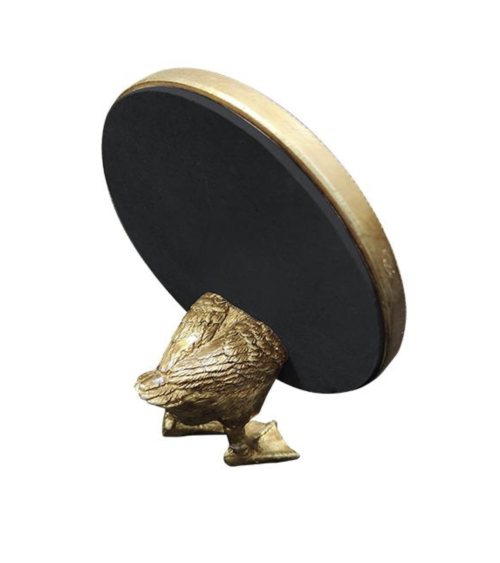 miroir doré détail pied canard objet déco original