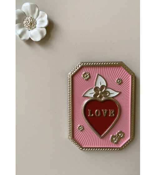 decoration murale coeur love dans interieur bohème chic mur decoratif