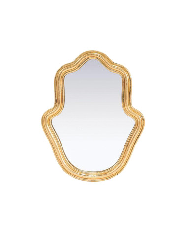 miroir mural doré vintage forme organique décoration murale élégante