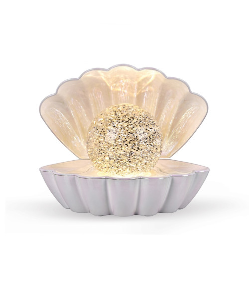 lampe coquillage blanche lumineuse LED décoration ambiance intérieure