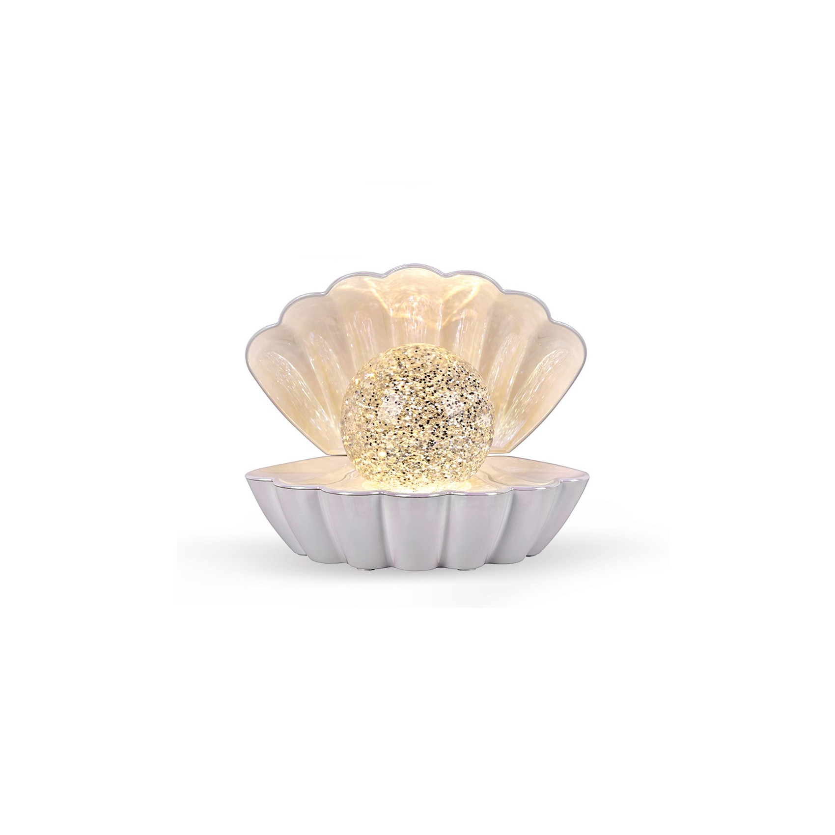 lampe coquillage blanche lumineuse LED décoration ambiance intérieure