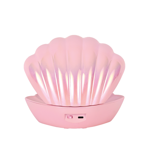 lampe coquillage rose alimentation piles USB décoration pratique