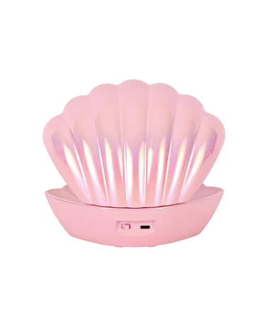 lampe coquillage rose alimentation piles USB décoration pratique