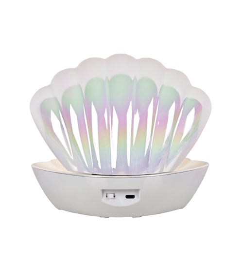 ampe coquillage blanche alimentation piles USB décoration pratique