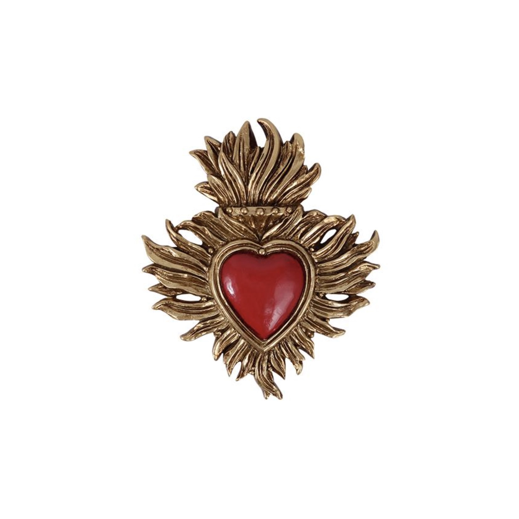 Ex-Voto cœur sacré rouge et doré décoration murale HOMEDÉCO by Béa