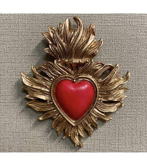 Détail ex-voto rouge et doré pour décoration murale HOMEDÉCO by Béa