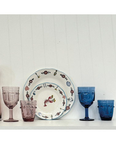 assiettes crustacés style vintage décoration table élégante