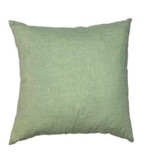 housse de coussin en lin eucalyptus 50x50 cm décoration naturelle bohème chic