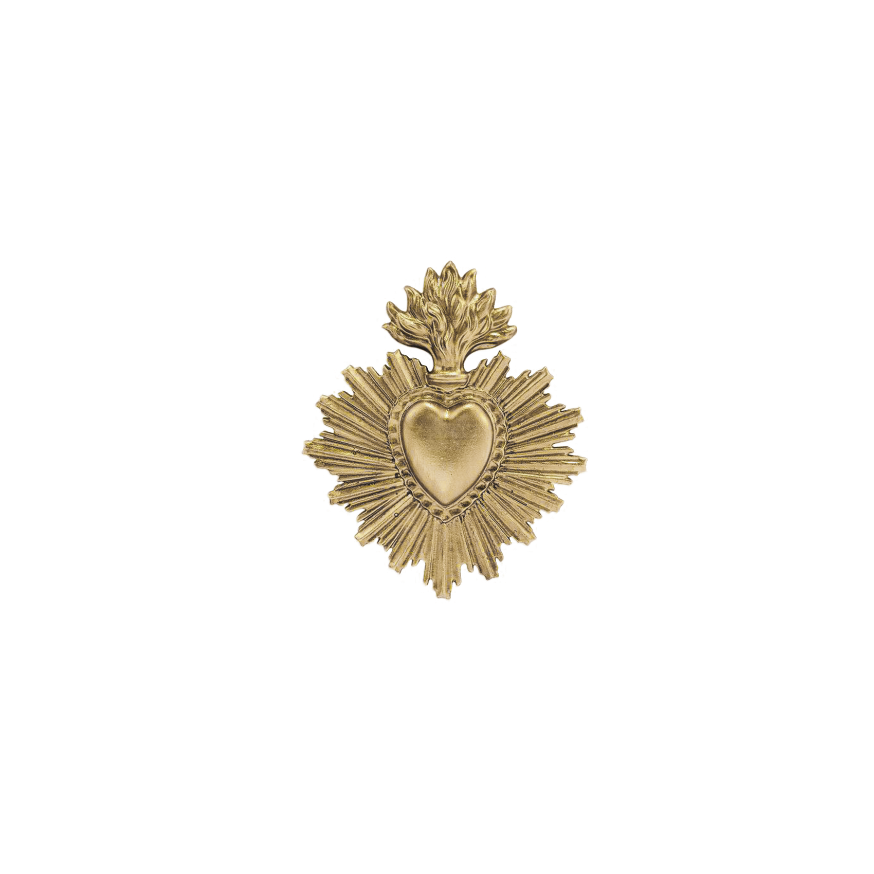 ex voto cœur sacré doré décoration murale vintage