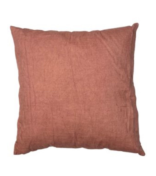 housse de coussin en lin vieux rose 50x50 decoration naturelle