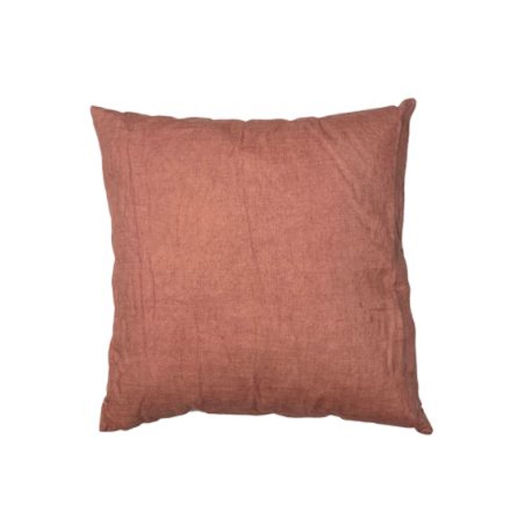 housse de coussin en lin vieux rose 50x50 decoration naturelle