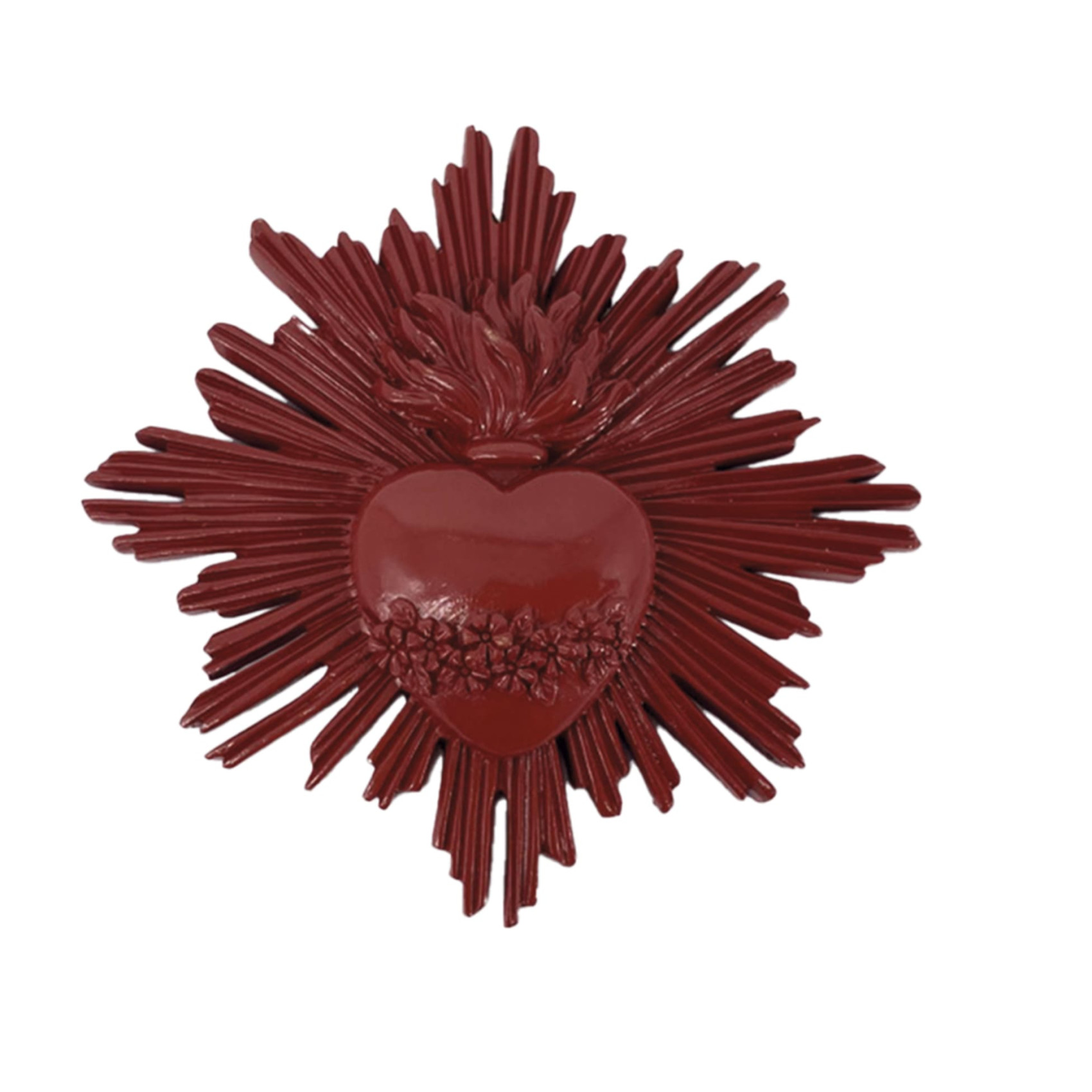 Ex-voto cœur rouge décoration murale style sacré bohème chic