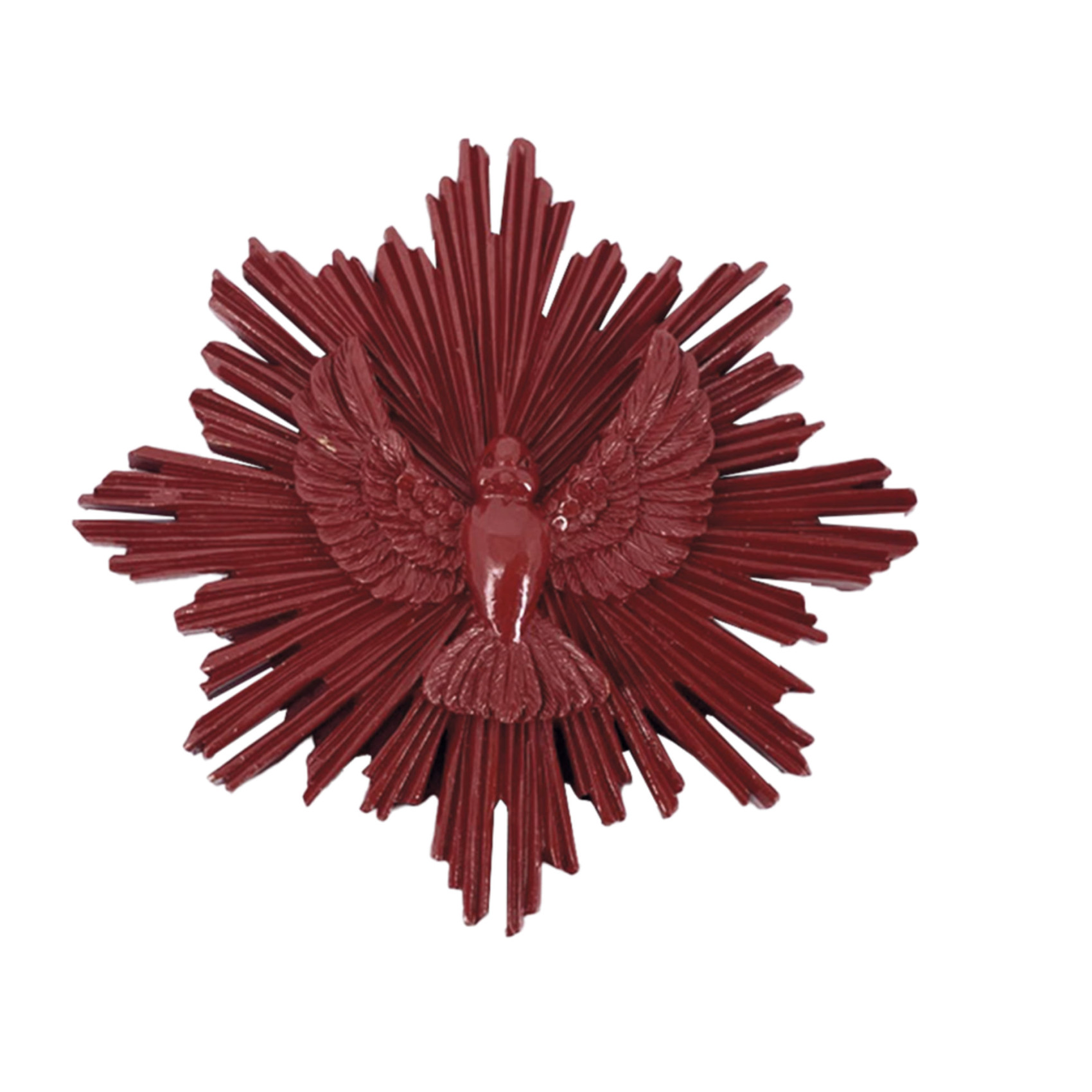 Ex-voto colombe rouge décoration murale symbole de paix bohème chic