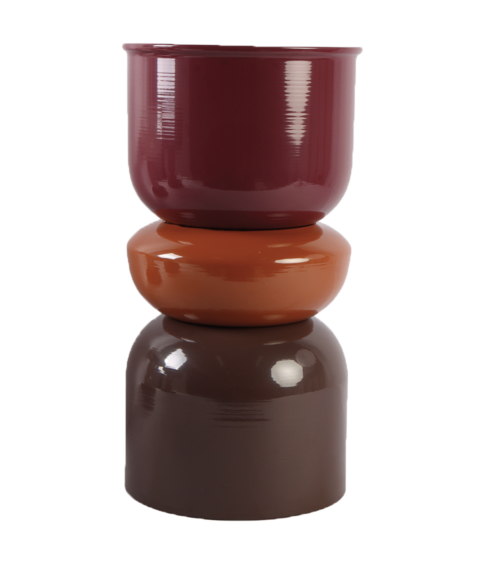 bout de canapé en métal orange laqué design contemporain