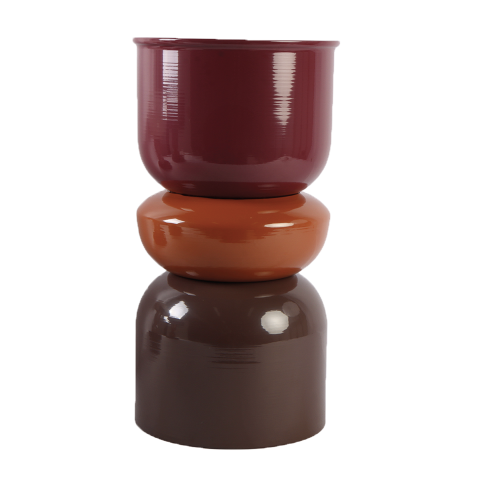 bout de canapé en métal orange laqué design contemporain