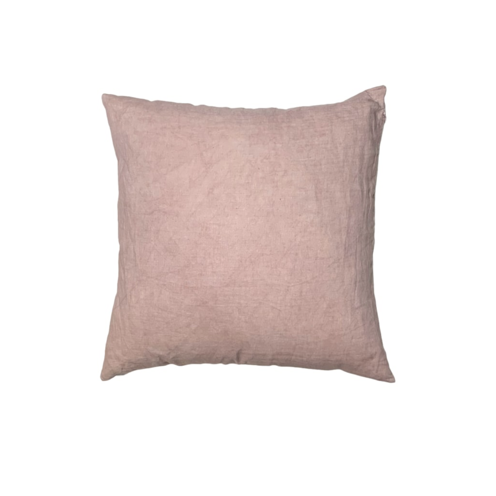 housse de coussin en lin rose 50x50 decoration naturelle