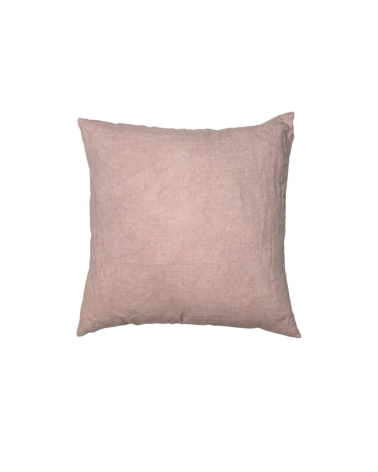 housse de coussin en lin rose 50x50 decoration naturelle
