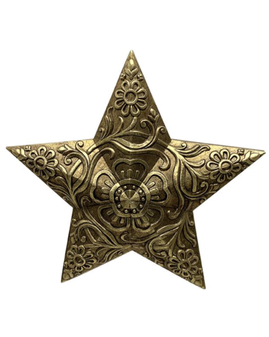 Décoration murale étoile motif doré