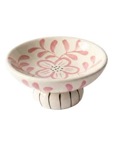 Déco vide poche Lucia sur pied rose
