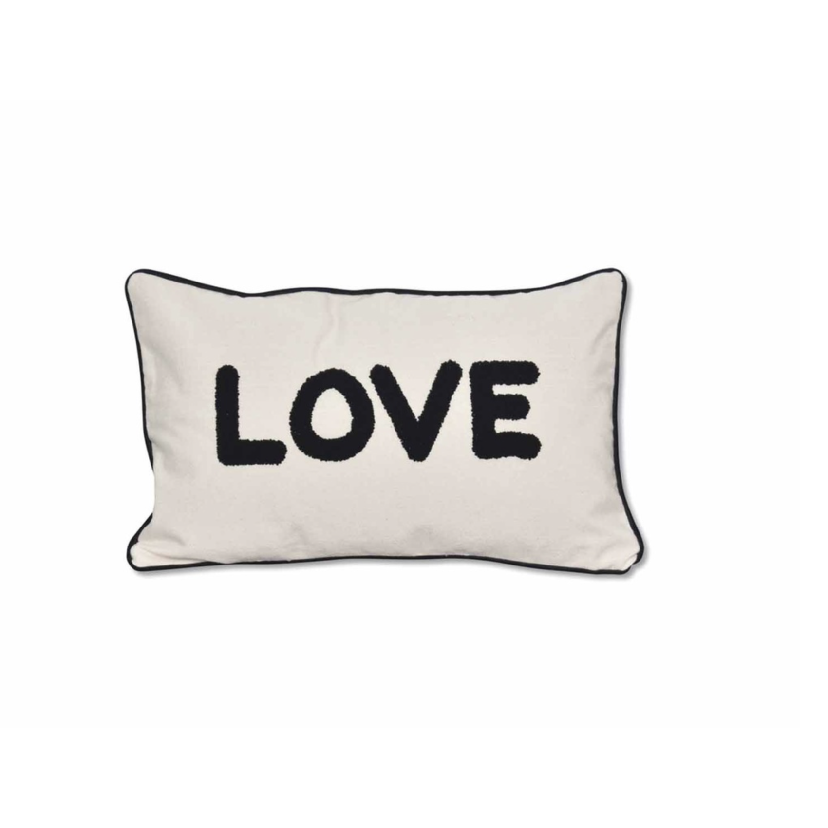 coussin love noir naturel 30x50 decoration moderne