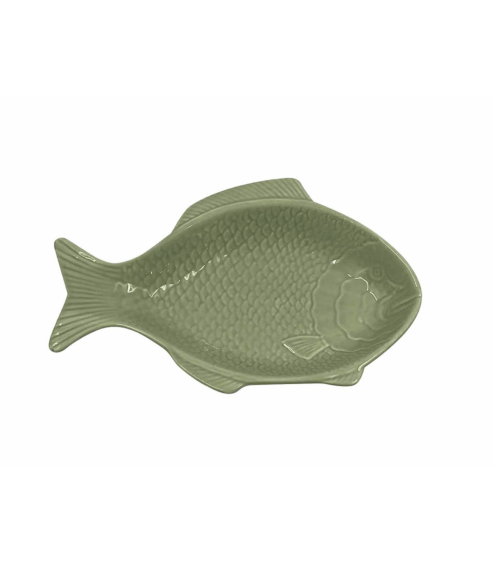 coupelle poisson faience verte deco table
