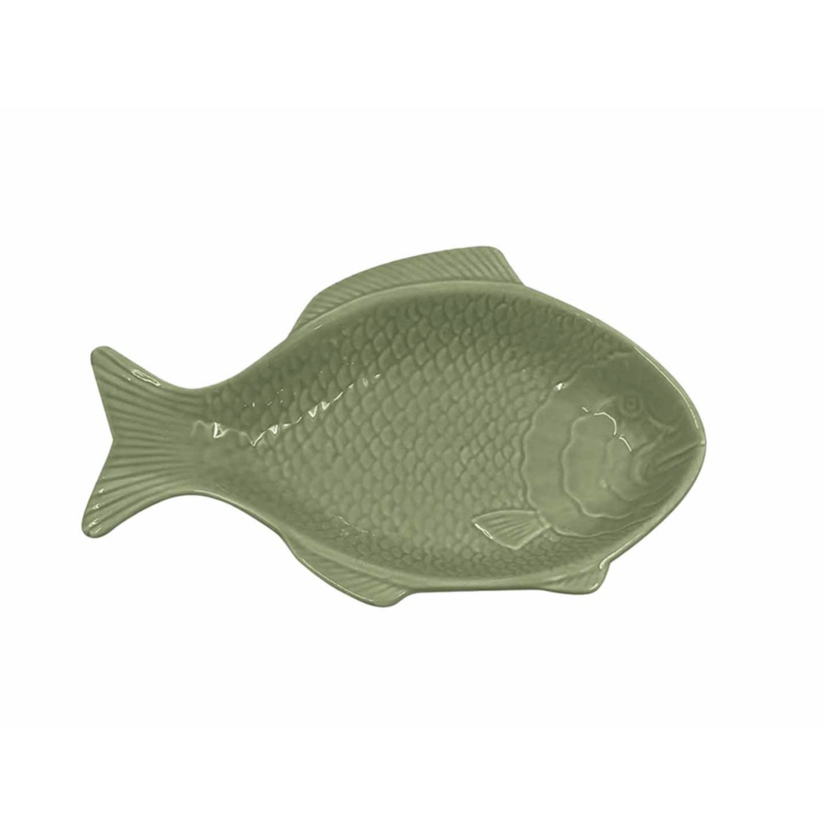 coupelle poisson faience verte deco table