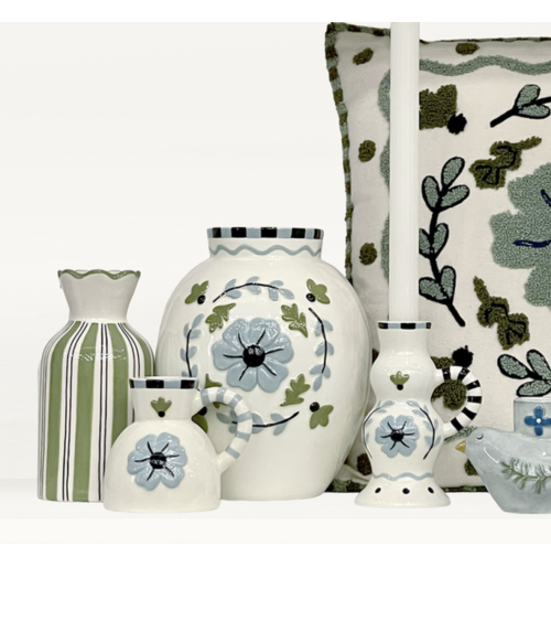 Bougeoir décoratif pour ambiance cosy en faïence