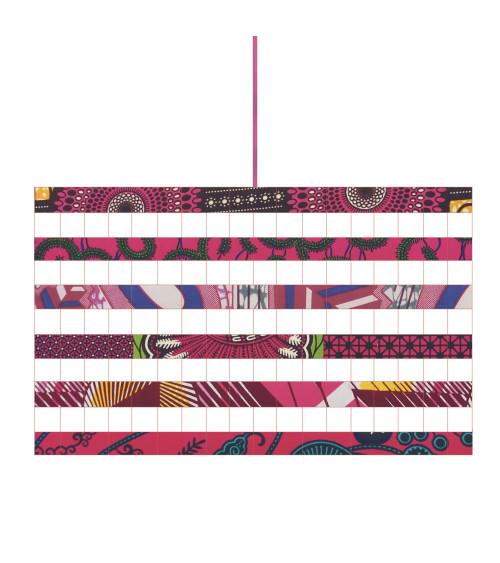 Suspension en wax fuchsia style bohème