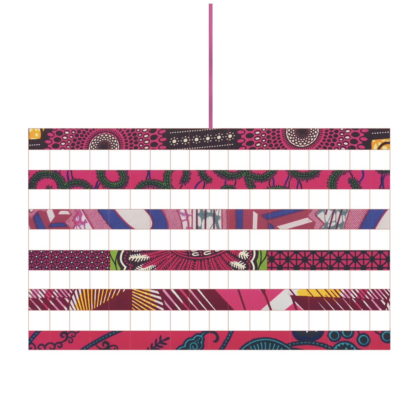 Suspension en wax fuchsia style bohème