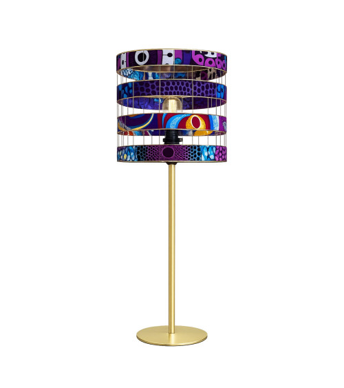 Lampe en wax violet style ethnique chic