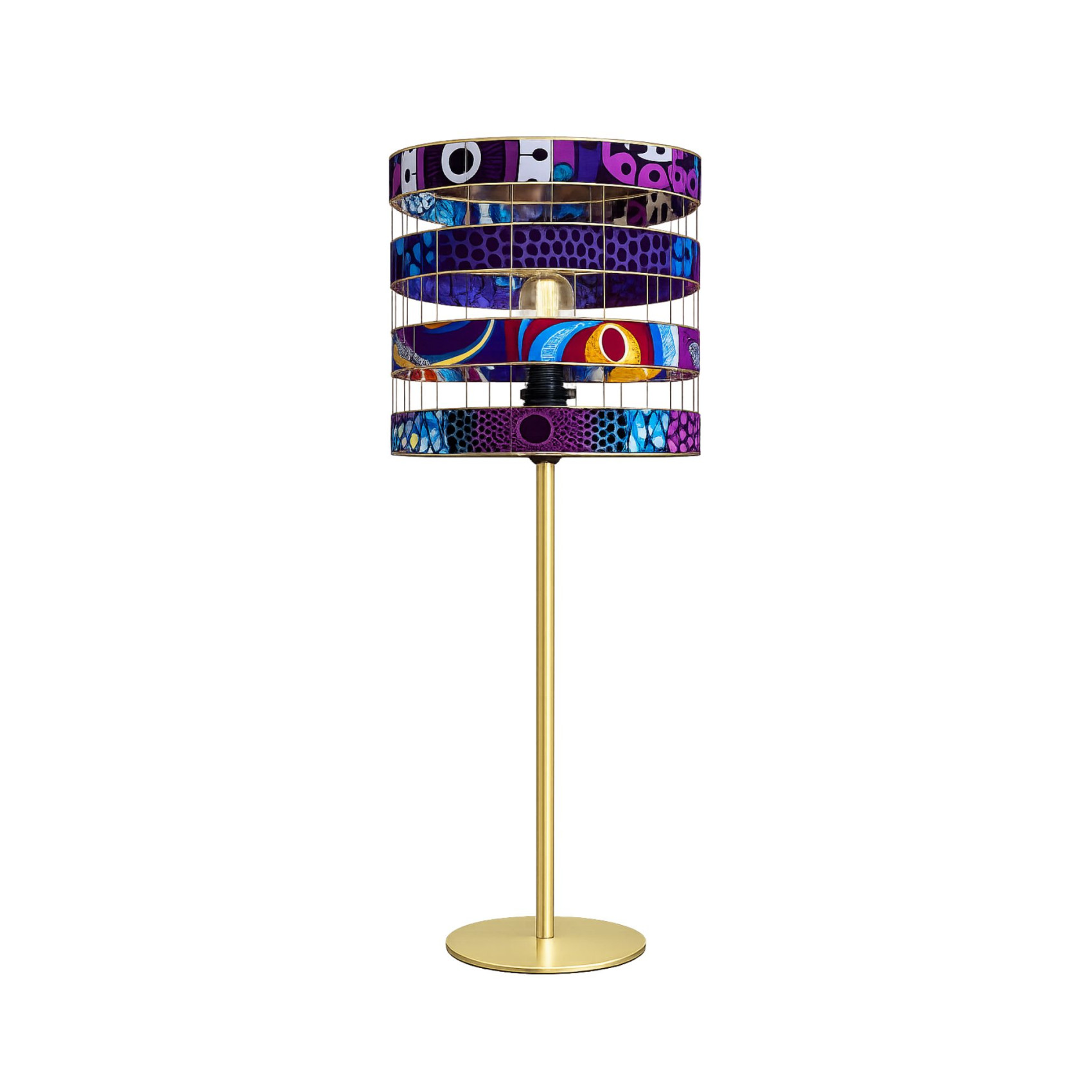 Lampe en wax violet style ethnique chic