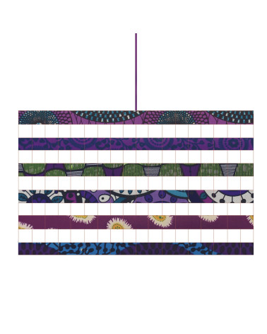 Abat-jour design violet fait main