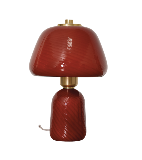 Lampe en verre bordeaux style vintage chic