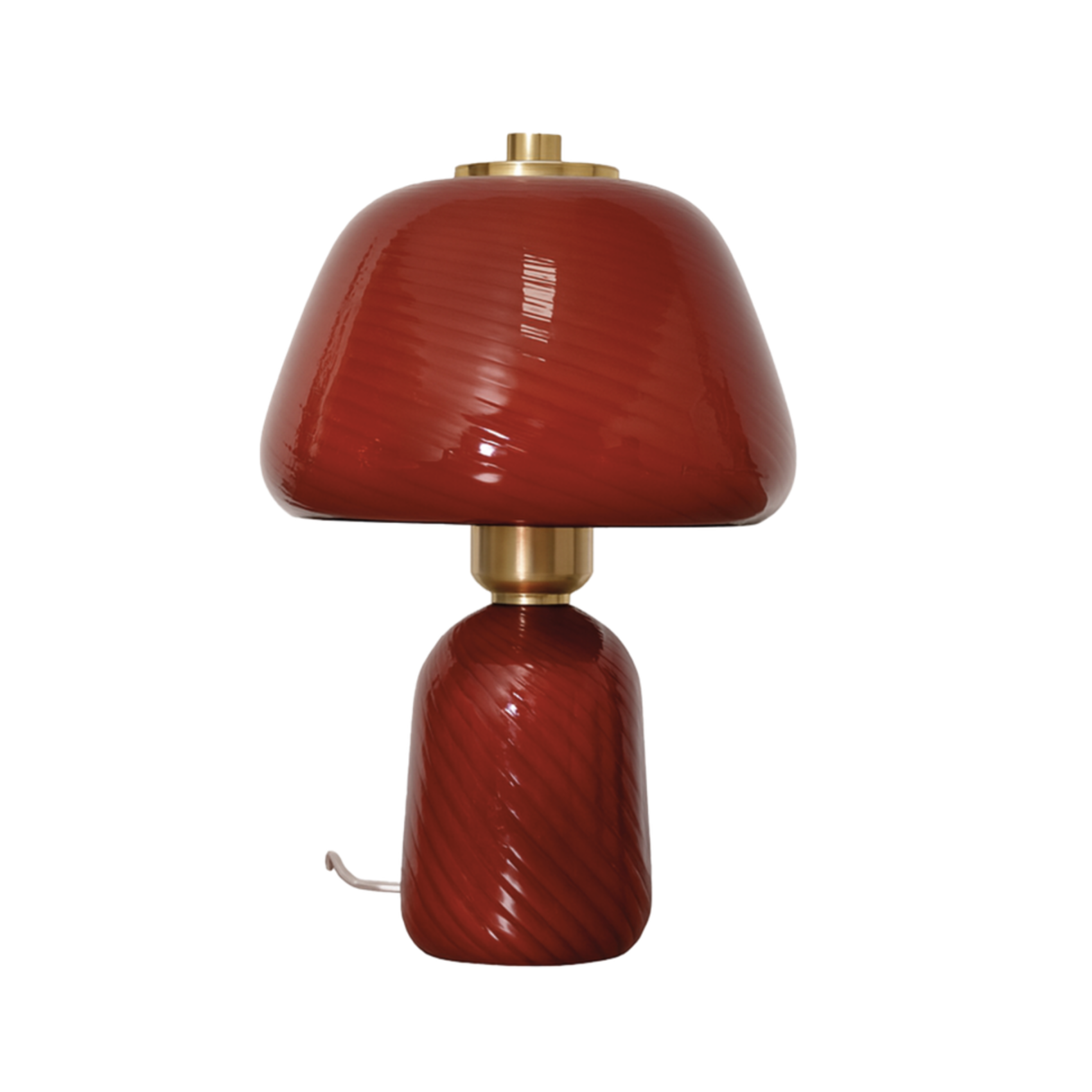 Lampe en verre bordeaux style vintage chic