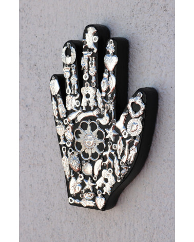 Main sacrée Milagros mexicains – décoration votive artisanale