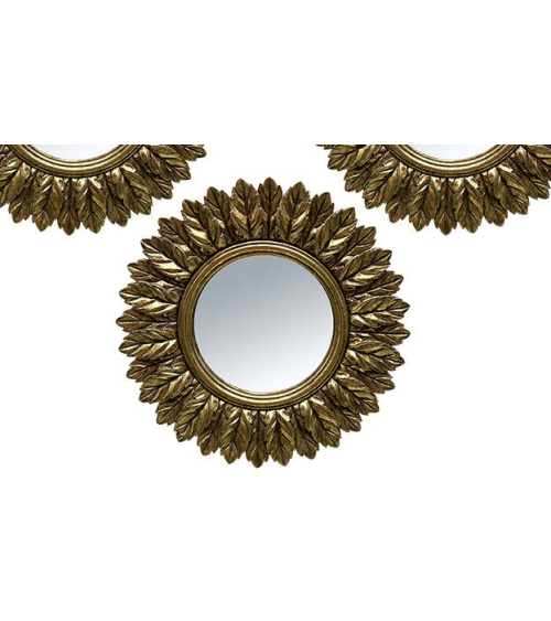 Petit miroir soleil doré style vintage chic