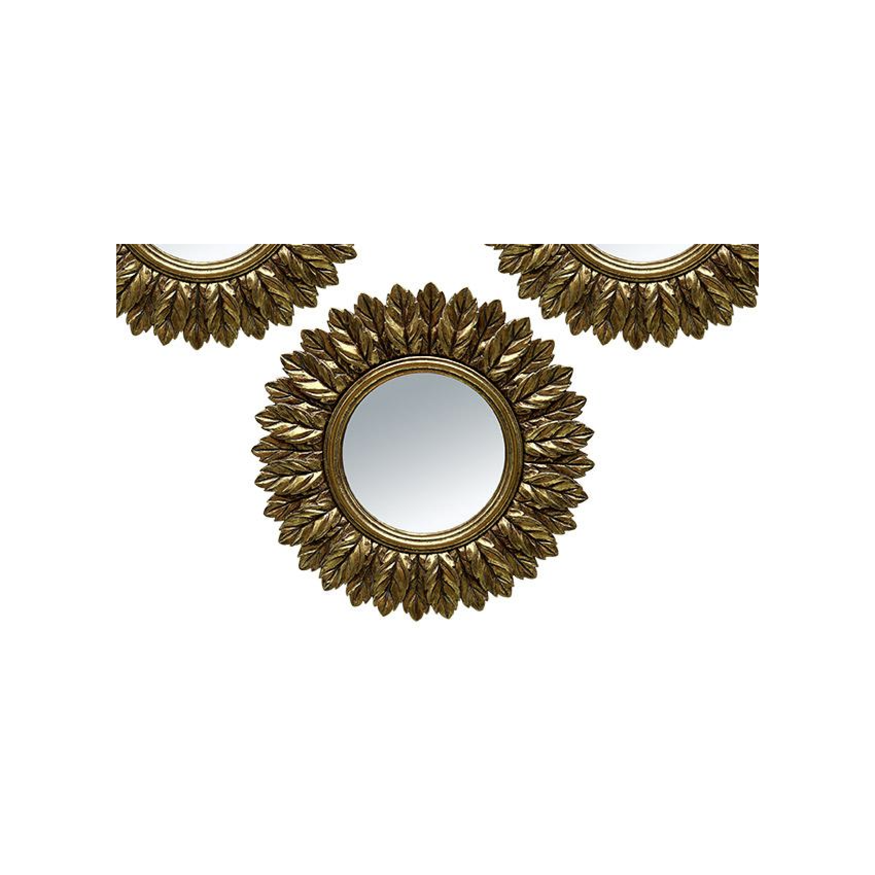 Petit miroir soleil doré style vintage chic