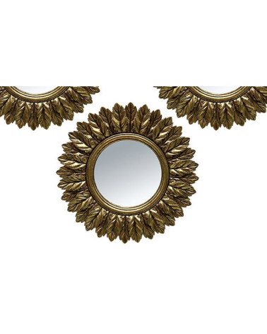 Petit miroir soleil doré style vintage chic