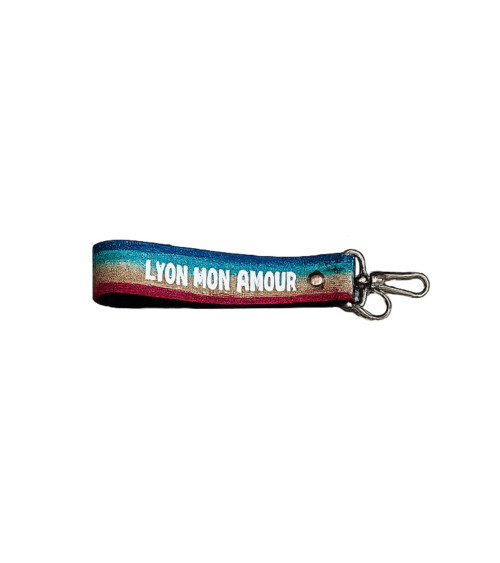 Porte-clés sangle Lyon Mon Amour fabrication française