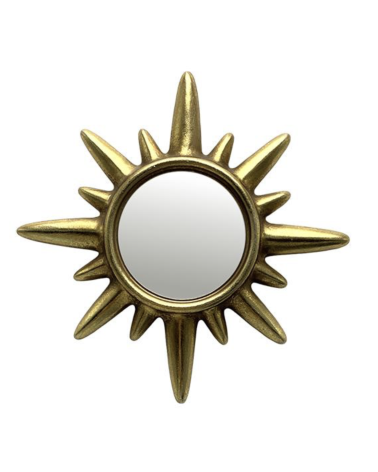 Miroir Soleil Doré Mural Vintage Chic