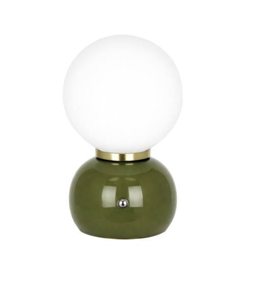 Lampe sans fil rechargeable kaki avec éclairage LED décoratif