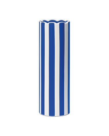 Vase rayé en porcelaine – grand vase déco coloré