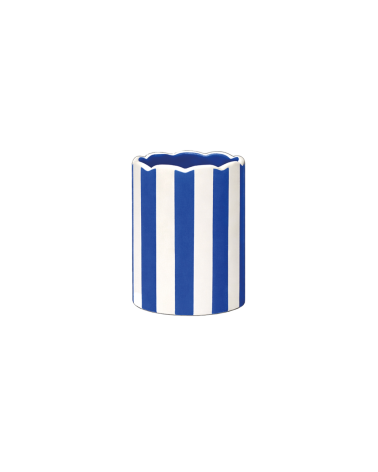 Petit vase rayé en porcelaine – Déco colorée