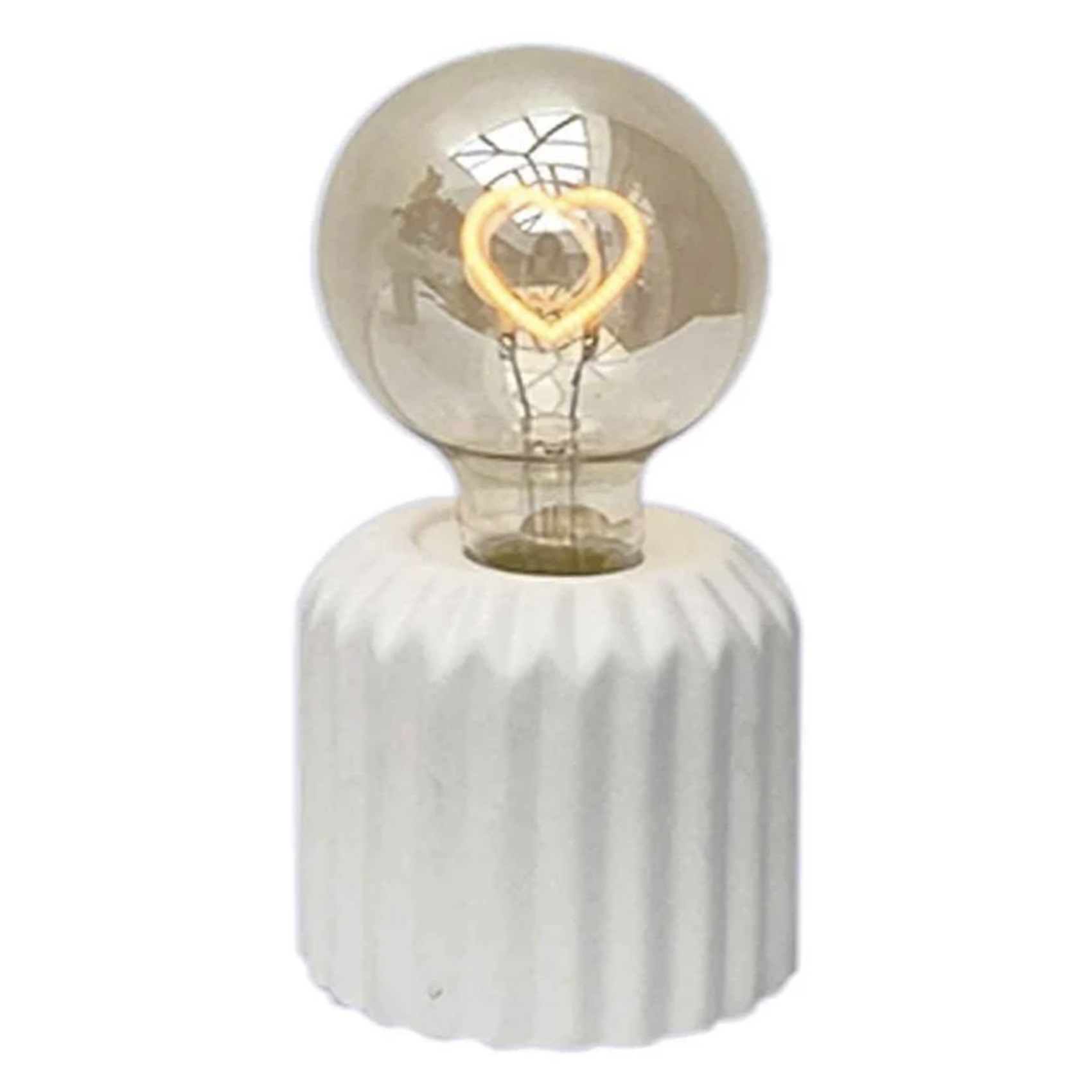 Mini lampe décorative LED cœur blanche à piles
